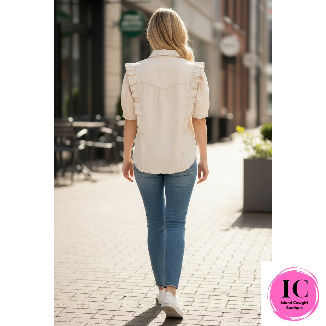 You'll See Oatmeal Linen Blouse