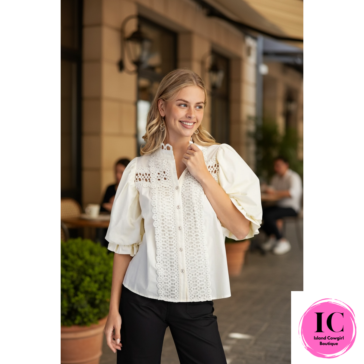 According To You Ivory Blouse