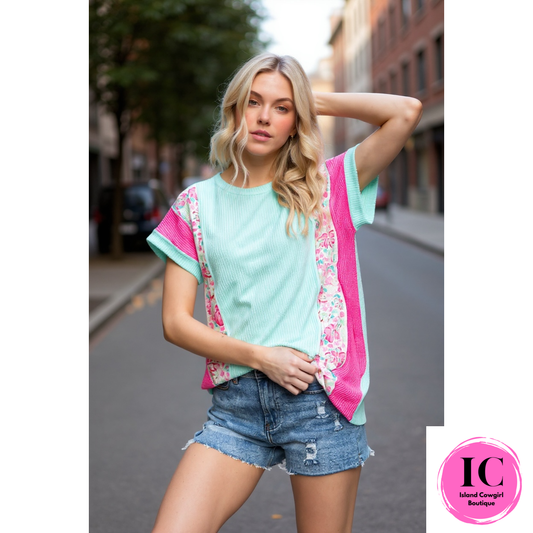 Springtime For Fun Ribbed Top