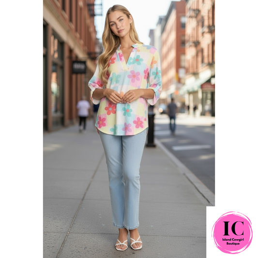Curvy Girl Always In Bloom Blouse