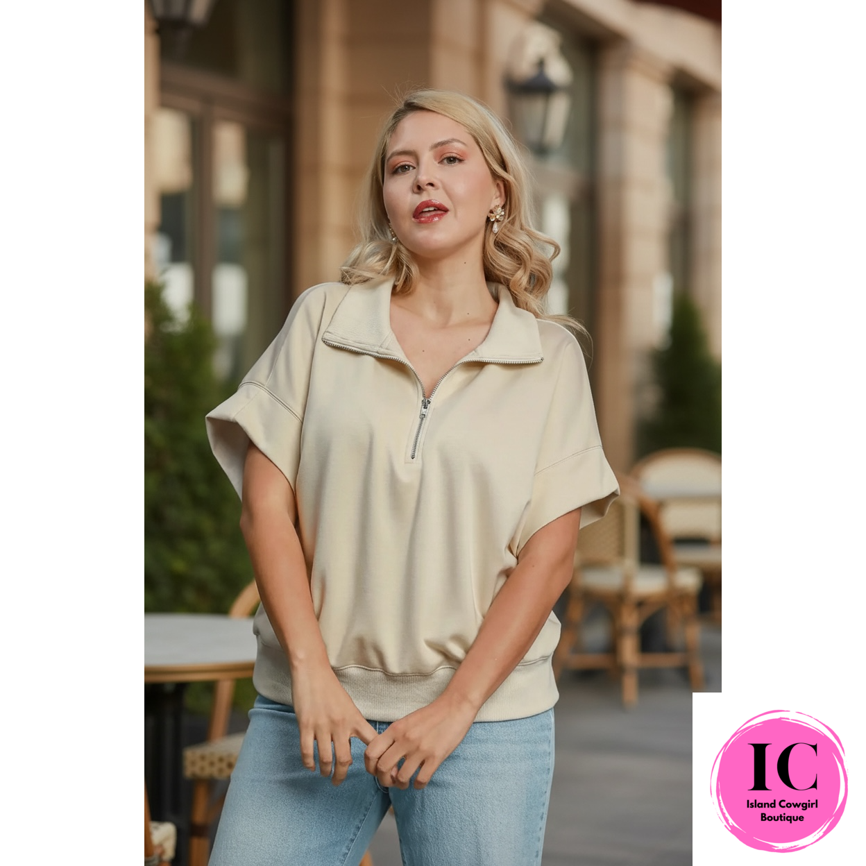 Curvy Girl Busy Schedule Cream Top