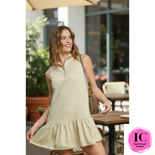 Let The Day Unfold Cream Dress