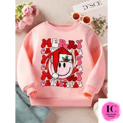 Girl's Pink Smile Sweatshirt