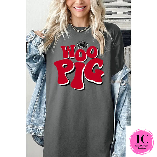 Woo Pig  Charcoal Graphic Tee