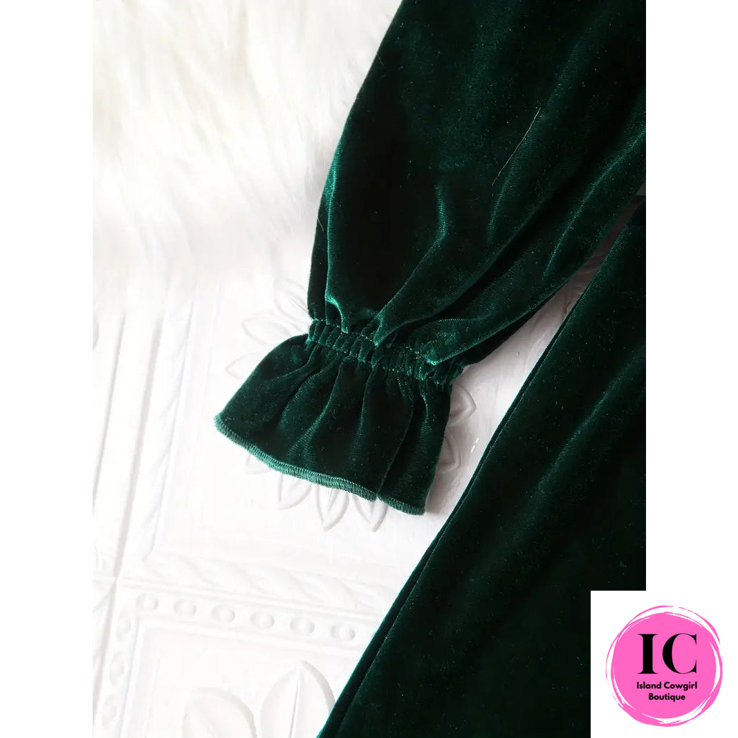 Perfectly Pine Green Toddler Dress