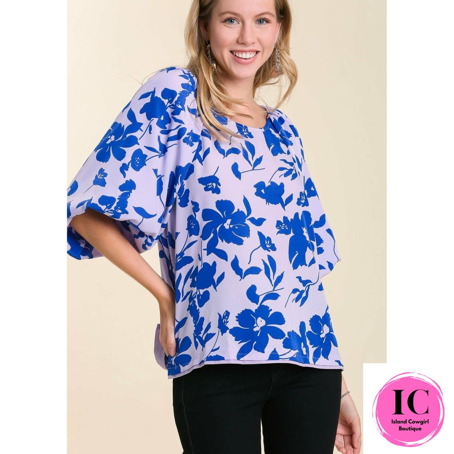 Right On Track Floral Blouse