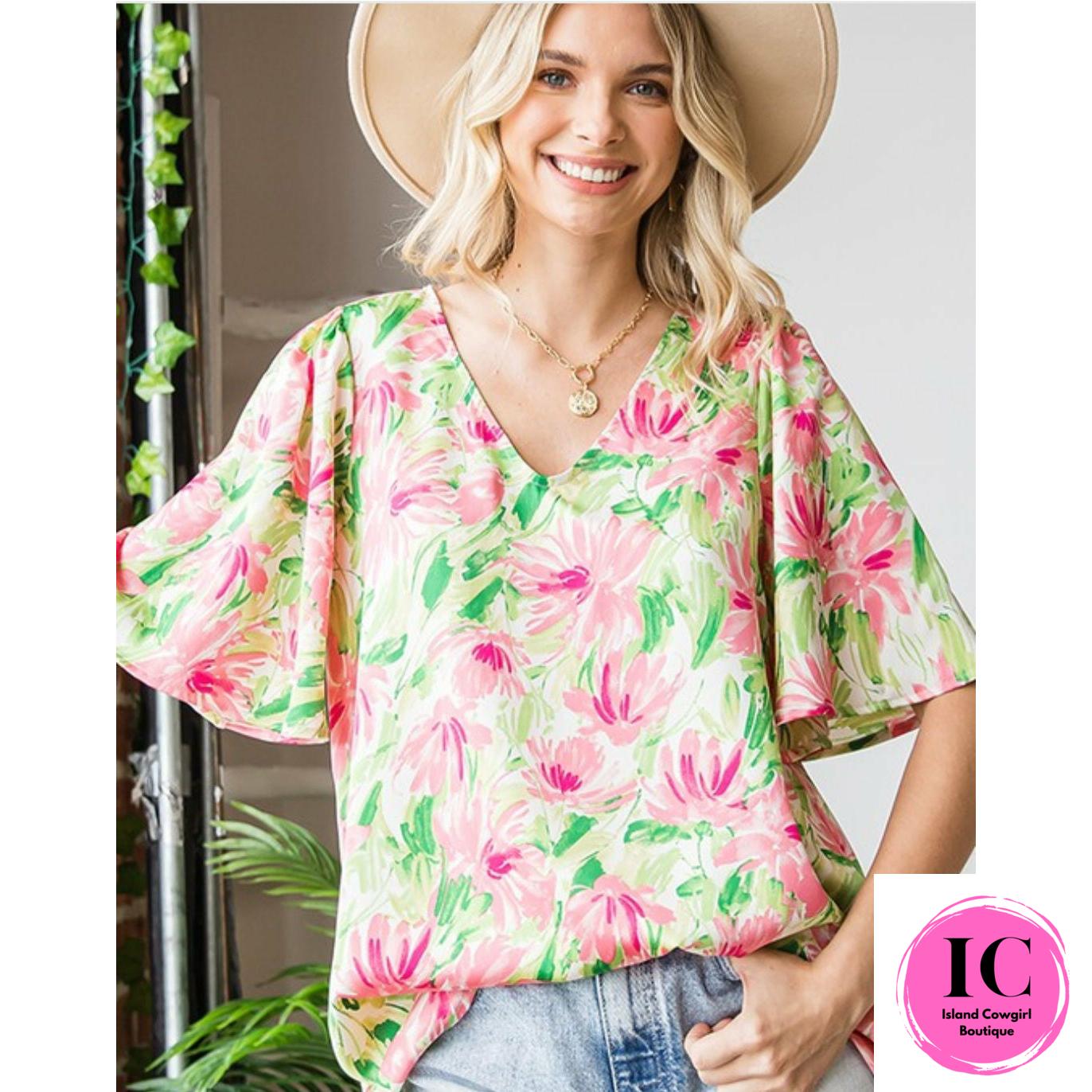 Fun summer women's blouse. Boutique find. Summer top