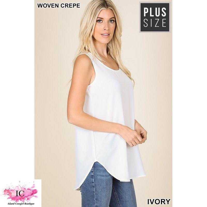 Curvy Girl Woven Crepe Shell - Island Cowgirl Boutique