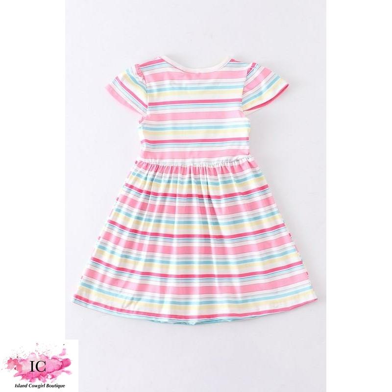 Pink Striped Bunny Dress - Island Cowgirl Boutique