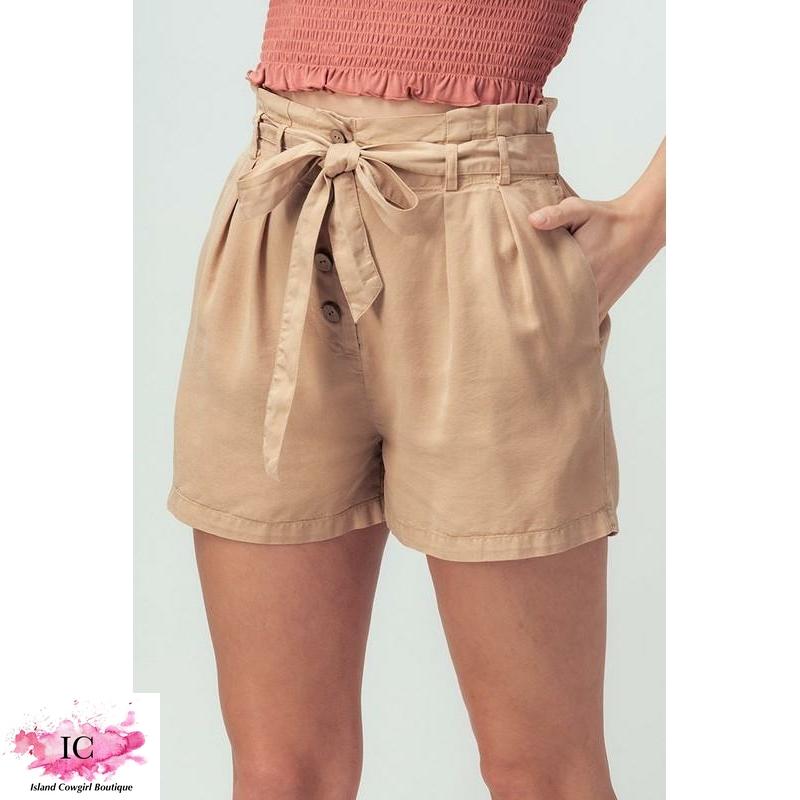 It's All Possible Paper Bag Shorts - Island Cowgirl Boutique