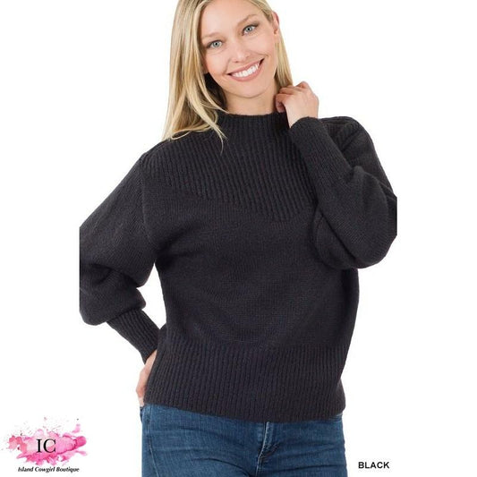 *Steal Your Heart Bubble Sleeve Sweater - Island Cowgirl Boutique