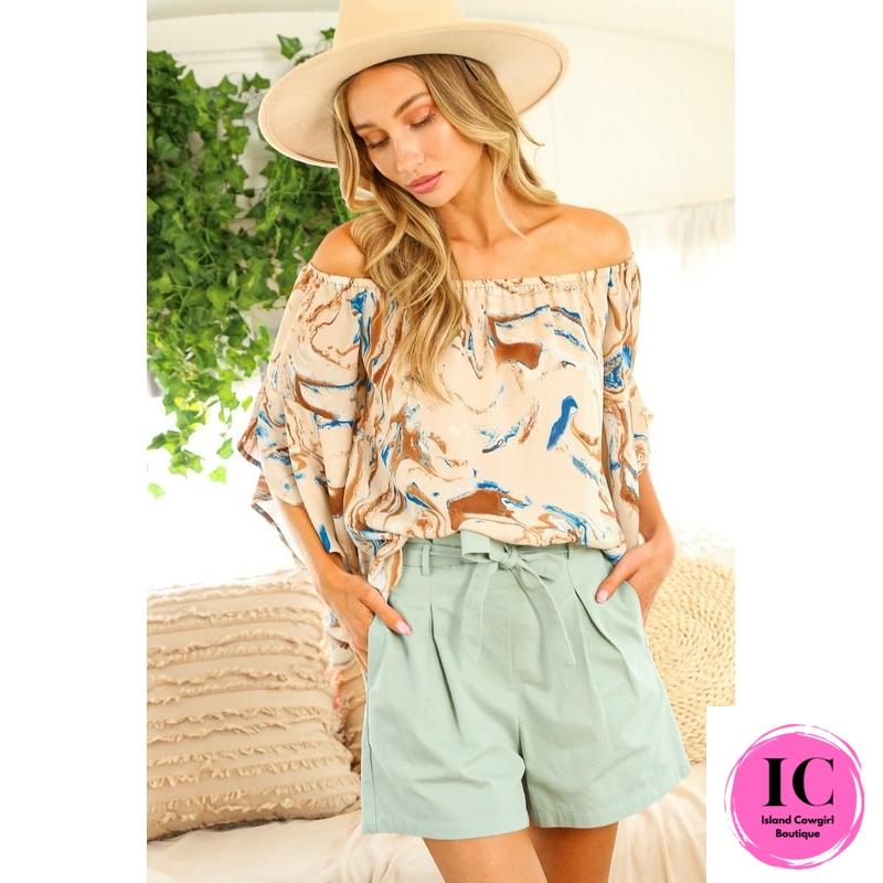 Tell It All Kimono Sleeve Blouse - Island Cowgirl Boutique