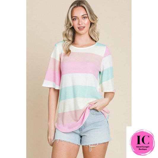 Find Yourself Colorful Striped Top