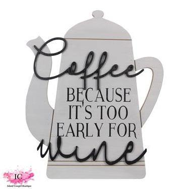 Wood Coffee Pot Wall Sign - Island Cowgirl Boutique