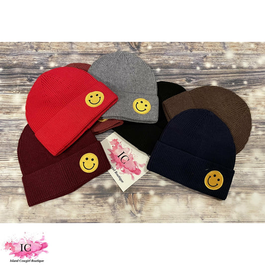 Smile Ribbed Beanie - Island Cowgirl Boutique